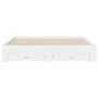 White engineered wood bed frame with drawers 180x200 cm by vidaXL, Beds and slatted bases - Ref: Foro24-3280363, Price: 208,0...