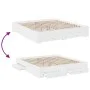 White engineered wood bed frame with drawers 180x200 cm by vidaXL, Beds and slatted bases - Ref: Foro24-3280363, Price: 208,0...