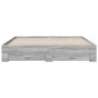 Sonoma-graues Holzwerkstoffbett mit Schubladen 180 x 200 cm von vidaXL, Betten und Lattenroste - Ref: Foro24-3280368, Preis: ...