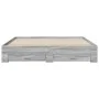 Sonoma gray engineered wood bed with drawers 180x200 cm by vidaXL, Beds and slatted bases - Ref: Foro24-3280368, Price: 175,4...