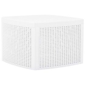 Mesa auxiliar de plástico blanco 54x54x36,5 cm de vidaXL, Mesas de jardín - Ref: Foro24-48774, Precio: 56,65 €, Descuento: %