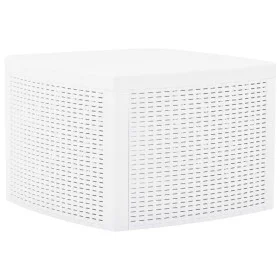 White plastic side table 54x54x36.5 cm by vidaXL, Garden tables - Ref: Foro24-48774, Price: 55,73 €, Discount: %