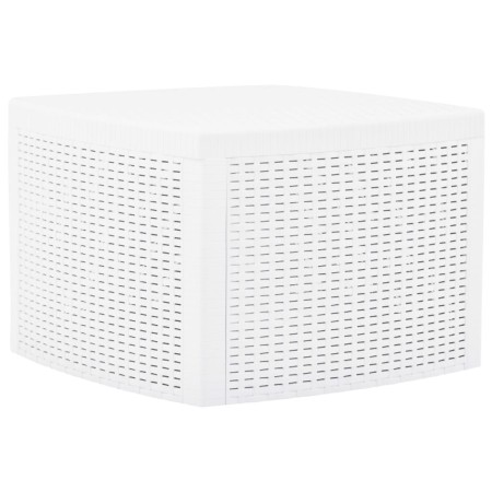White plastic side table 54x54x36.5 cm by vidaXL, Garden tables - Ref: Foro24-48774, Price: 56,65 €, Discount: %