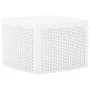 Mesa auxiliar de plástico blanco 54x54x36,5 cm de vidaXL, Mesas de jardín - Ref: Foro24-48774, Precio: 55,84 €, Descuento: %