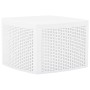 White plastic side table 54x54x36.5 cm by vidaXL, Garden tables - Ref: Foro24-48774, Price: 56,65 €, Discount: %