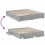 Sonoma gray engineered wood bed with drawers 180x200 cm by vidaXL, Beds and slatted bases - Ref: Foro24-3280368, Price: 175,4...
