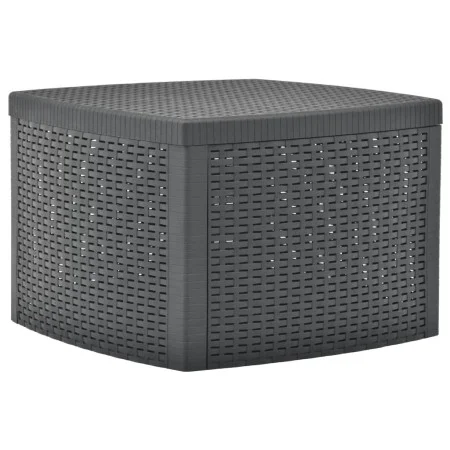 Mesa auxiliar de plástico gris antracita 54x54x36,5 cm de vidaXL, Mesas de jardín - Ref: Foro24-48775, Precio: 67,37 €, Descu...