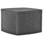 Anthracite gray plastic side table 54x54x36.5 cm by vidaXL, Garden tables - Ref: Foro24-48775, Price: 68,62 €, Discount: %