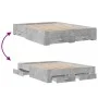 Concrete gray engineered wood bed with drawers 150x200 cm by vidaXL, Beds and slatted bases - Ref: Foro24-3280380, Price: 193...