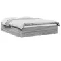 Sonoma gray engineered wood bed with drawers 150x200 cm by vidaXL, Beds and slatted bases - Ref: Foro24-3280382, Price: 165,6...