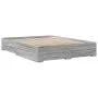Sonoma gray engineered wood bed with drawers 150x200 cm by vidaXL, Beds and slatted bases - Ref: Foro24-3280382, Price: 165,6...