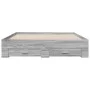 Sonoma gray engineered wood bed with drawers 150x200 cm by vidaXL, Beds and slatted bases - Ref: Foro24-3280382, Price: 165,6...