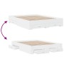 White engineered wood bed frame with drawers 150x200 cm by vidaXL, Beds and slatted bases - Ref: Foro24-3280377, Price: 181,6...
