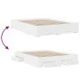 White engineered wood bed frame with drawers 150x200 cm by vidaXL, Beds and slatted bases - Ref: Foro24-3280377, Price: 174,0...