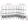 Planter with gray PP trellis 200x160x142.5 cm by vidaXL, Pots and planters - Ref: Foro24-367971, Price: 127,96 €, Discount: %