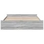 Sonoma gray engineered wood bed with drawers 200x200 cm by vidaXL, Beds and slatted bases - Ref: Foro24-3280270, Price: 165,8...
