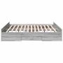 Sonoma gray engineered wood bed with drawers 200x200 cm by vidaXL, Beds and slatted bases - Ref: Foro24-3280270, Price: 165,8...