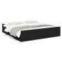Black engineered wood bed frame with drawers 200x200 cm by vidaXL, Beds and slatted bases - Ref: Foro24-3280266, Price: 168,2...