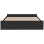 Black engineered wood bed frame with drawers 200x200 cm by vidaXL, Beds and slatted bases - Ref: Foro24-3280266, Price: 168,2...
