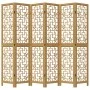 6-panel partition screen solid brown paulownia wood by vidaXL, Room dividers - Ref: Foro24-358875, Price: 135,67 €, Discount: %