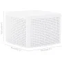 White plastic side table 54x54x36.5 cm by vidaXL, Garden tables - Ref: Foro24-48774, Price: 55,73 €, Discount: %