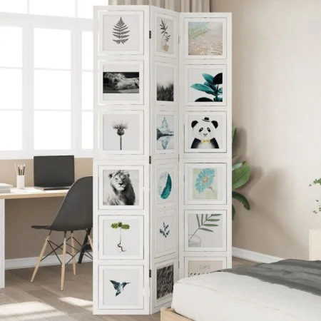 White Paulownia solid wood 3-panel dividing screen by vidaXL, Room dividers - Ref: Foro24-358688, Price: 116,34 €, Discount: %