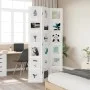 Biombo separador de 3 paneles madera maciza Paulownia blanco de vidaXL, Divisores de ambientes - Ref: Foro24-358688, Precio: ...