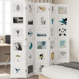 White Paulownia solid wood 5-panel dividing screen by vidaXL, Room dividers - Ref: Foro24-358695, Price: 167,48 €, Discount: %