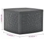 Mesa auxiliar de plástico gris antracita 54x54x36,5 cm de vidaXL, Mesas de jardín - Ref: Foro24-48775, Precio: 67,37 €, Descu...