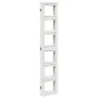 Biombo separador de 5 paneles madera maciza Paulownia blanco de vidaXL, Divisores de ambientes - Ref: Foro24-358695, Precio: ...