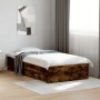Smoked oak engineered wood bed with drawers 75x190 cm by vidaXL, Beds and slatted bases - Ref: Foro24-3280444, Price: 104,77 ...