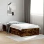 Smoked oak engineered wood bed with drawers 75x190 cm by vidaXL, Beds and slatted bases - Ref: Foro24-3280444, Price: 103,00 ...