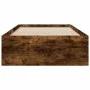 Smoked oak engineered wood bed with drawers 75x190 cm by vidaXL, Beds and slatted bases - Ref: Foro24-3280444, Price: 103,00 ...
