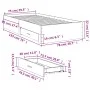 Bett aus geräuchertem Eichenholzwerkstoff mit Schubladen 75x190 cm von vidaXL, Betten und Lattenroste - Ref: Foro24-3280444, ...