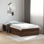 Eichenbraunes Holzwerkstoffbett mit Schubladen 75x190 cm von vidaXL, Betten und Lattenroste - Ref: Foro24-3280446, Preis: 107...