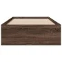 Oak brown engineered wood bed with drawers 75x190 cm by vidaXL, Beds and slatted bases - Ref: Foro24-3280446, Price: 106,17 €...