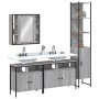 4-teiliges Badezimmerschrank-Set aus grauem Sonoma-Sperrholz von vidaXL, Badezimmermöbel - Ref: Foro24-3214748, Preis: 266,03...