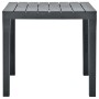 Gartentisch mit 2 anthrazitgrauen Kunststoffbänken von vidaXL, Gartensets - Ref: Foro24-48778, Preis: 138,69 €, Rabatt: %