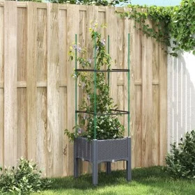 Pflanzgefäß mit grauem PP-Gitter 40x40x142,5 cm von vidaXL, Töpfe und Pflanzgefäße - Ref: Foro24-367946, Preis: 25,81 €, Raba...