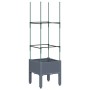 Pflanzgefäß mit grauem PP-Gitter 40x40x142,5 cm von vidaXL, Töpfe und Pflanzgefäße - Ref: Foro24-367946, Preis: 32,37 €, Raba...