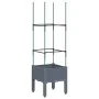 Planter with gray PP trellis 40x40x142.5 cm by vidaXL, Pots and planters - Ref: Foro24-367946, Price: 25,81 €, Discount: %