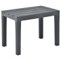 Gartentisch mit 2 anthrazitgrauen Kunststoffbänken von vidaXL, Gartensets - Ref: Foro24-48778, Preis: 138,69 €, Rabatt: %