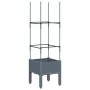 Pflanzgefäß mit grauem PP-Gitter 40x40x142,5 cm von vidaXL, Töpfe und Pflanzgefäße - Ref: Foro24-367946, Preis: 32,37 €, Raba...