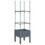 Planter with gray PP trellis 40x40x142.5 cm by vidaXL, Pots and planters - Ref: Foro24-367946, Price: 25,81 €, Discount: %
