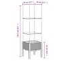 Pflanzgefäß mit grauem PP-Gitter 40x40x142,5 cm von vidaXL, Töpfe und Pflanzgefäße - Ref: Foro24-367946, Preis: 32,37 €, Raba...