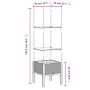 Planter with gray PP trellis 40x40x142.5 cm by vidaXL, Pots and planters - Ref: Foro24-367946, Price: 25,81 €, Discount: %