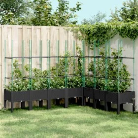 Pflanzgefäß mit Gitter PP schwarz 200x160x142,5 cm von vidaXL, Töpfe und Pflanzgefäße - Ref: Foro24-367973, Preis: 157,80 €, ...