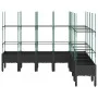 Planter with trellis PP black 200x160x142.5 cm by vidaXL, Pots and planters - Ref: Foro24-367973, Price: 157,80 €, Discount: %
