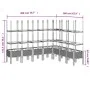 Planter with trellis PP black 200x160x142.5 cm by vidaXL, Pots and planters - Ref: Foro24-367973, Price: 157,80 €, Discount: %