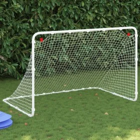 Fußballtor aus weißem Stahl, 122 x 81 x 81 cm von vidaXL, Fußballtore - Ref: Foro24-4007966, Preis: 38,78 €, Rabatt: %